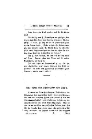 Einige Worte über Schulausgaben alter Classiker