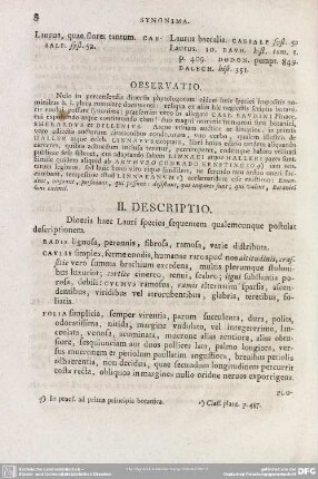 II. Descriptio