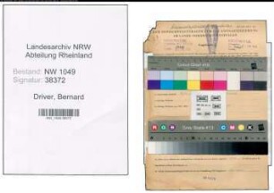 Entnazifizierung Bernard Driver , geb. 11.04.1903 (Anwalt)