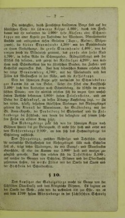 10. [Das Lausitzer Gebirge; die Gebirge rechts der Oder]