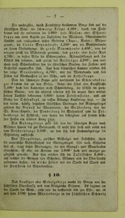 10. [Das Lausitzer Gebirge; die Gebirge rechts der Oder]