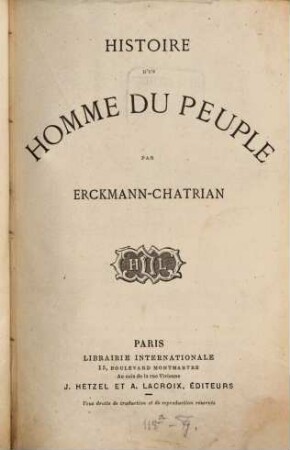 Histoire d'un homme du peuple