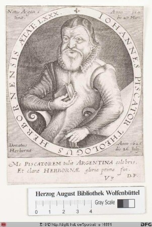 Bildnis Johannes Piscator (eig. Fischer)