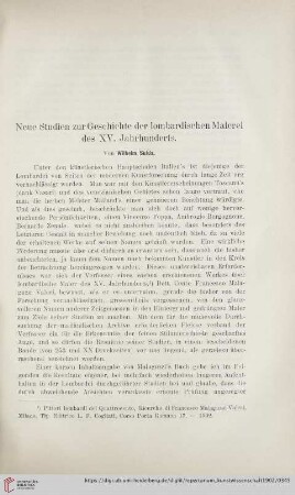 25: Neue Studien zur Geschichte der lombardischen Malerei des XV. Jahrhunderts