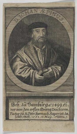 Bildnis des Iohan Aepinus