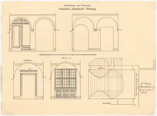 Corpshaus Guestphalia, Marburg: Grundriss, 4 Innenansichten Vorraum
