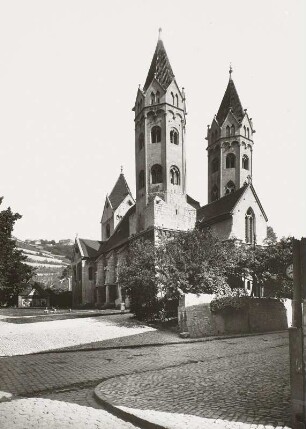 Freyburg, Stadtkirche St. Marien : Freyburg (Unstrut). Stadtkirche Sankt Marien. Ansicht von Nordwesten