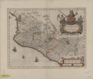 Karte von Südwestmexico, 1:2 000 000, Kupferstich, 1579