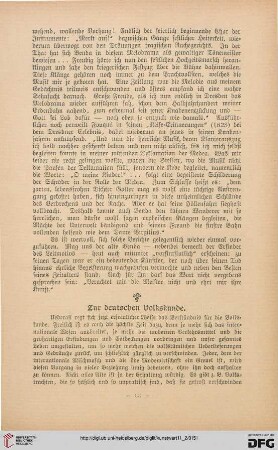 Zur deutschen Volkskunde
