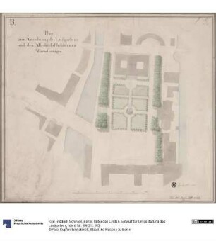 Berlin, Unter den Linden. Entwurf zur Umgestaltung des Lustgartens
