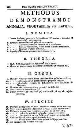 Methodus Demonstrandi Animalia, Vegetabilia aut Lapides