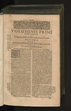 LIBER I. De Ecclesiâ & Religione Orthodoxâ, vulgo Lutheranâ