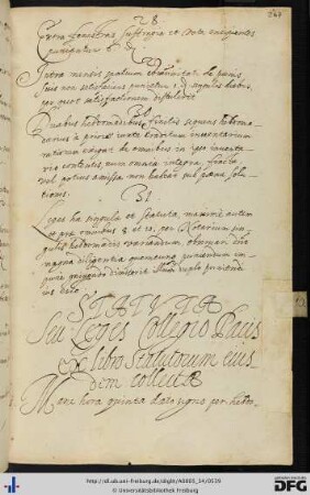 [fol. 267] Statuta Collegii Pacis