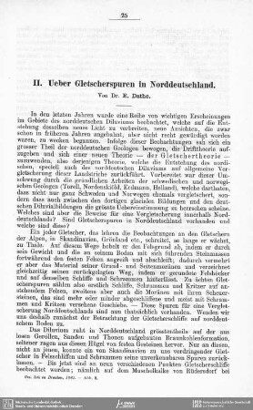 Ueber Gletscherspuren in Norddeutschland