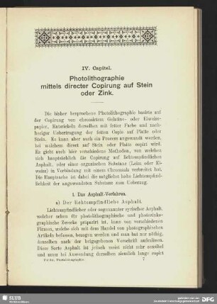 1. Das Asphalt-Verfahren