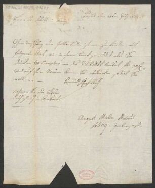 Brief an B. Schott's Söhne : 28.07.1812