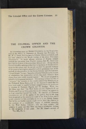 The Colonial Office and the Crown Colonies