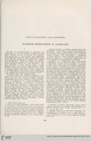 29: Klasztor Bonifratrów w Warszawie