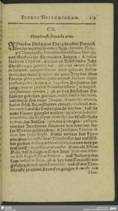 CX. Theophrasti stupendae artes