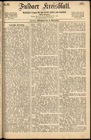 Ausgabe vom Mittwoch, den 05. November 1879.