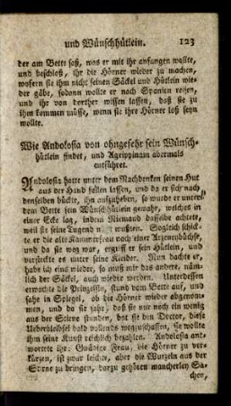 Wie Andolosia von ohngefehr sein Wünschhütlein findet ...