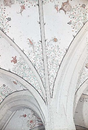 Ornamentale Ausmalung mit figürlichen Elementen