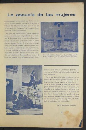 La escuela de las mujeres : (De un artículo de "Comedia")