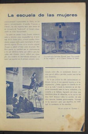 La escuela de las mujeres : (De un artículo de "Comedia")