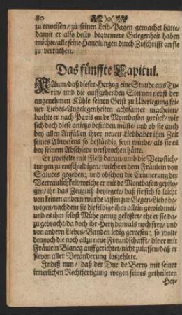 Das fünffte Capitul