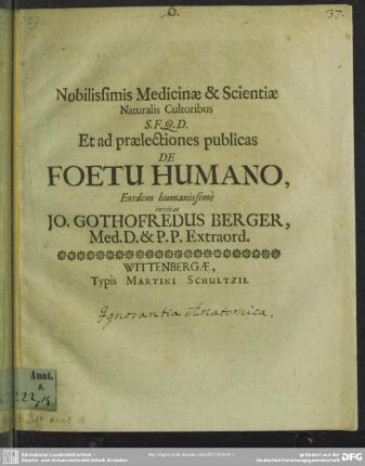 De foetu humano