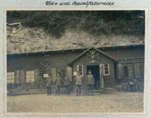 Foto der Wohn- und Geschäftsbaracke in der Nahkampfmittelfabrik Efringen