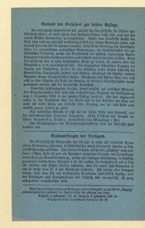 Vorbemerkungen des Verlegers