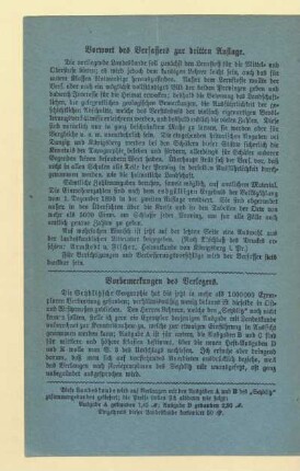 Vorbemerkungen des Verlegers