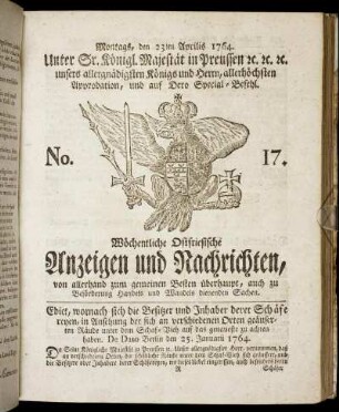 No. 17. Montags, den 23ten Aprilis 1764.