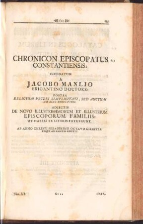 Chronicon Episcopatus Constantiensis