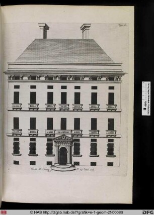 Facciata del Palazzo del Sigr. Ottavio Sauli.