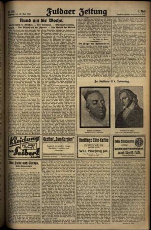Zweite Ausgabe vom Sonntag, den 11. Mai 1930.