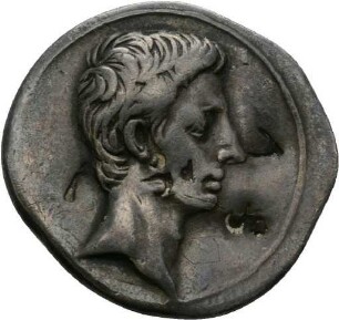 Denar des Augustus mit Darstellung der Venus Genetrix