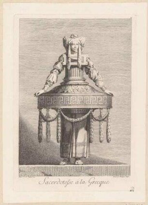 Sacerdotesse à la Grecque, aus der Folge "Mascarade à la Grecque", Bl. 8