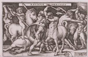 Herakles kämpft mit den Kentauren