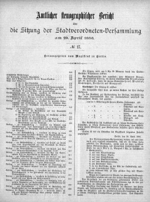 No 17, 29. April 1886