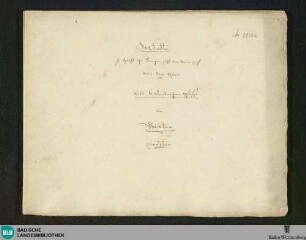 Das Unterbrochene Opferfest. Excerpts - Don Mus.Ms. 2054a-c : V (6), orch