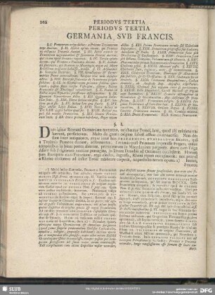 Periodus Tertia. Germania Sub Francis