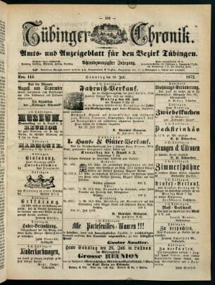 599-610, 28. Juli (Nro. 144) - 31. Juli (Nro. 146)