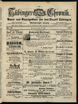 599-610, 28. Juli (Nro. 144) - 31. Juli (Nro. 146)