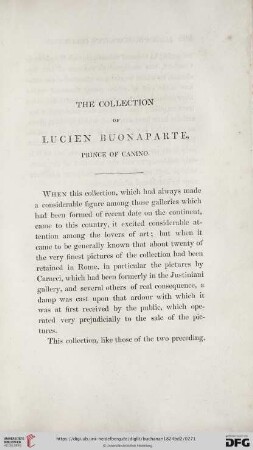 The collection of Lucien Buonaparte, Prince of Canino