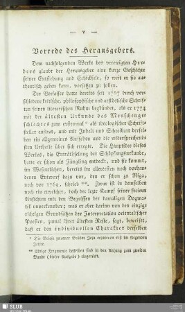 Vorrede des Herausgebers
