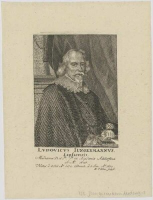 Bildnis des Lvdovicvs Iungermannvs