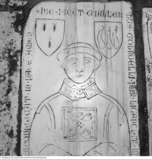 Grabplatte des Guillaume Gourdel, (gest. 1422)
