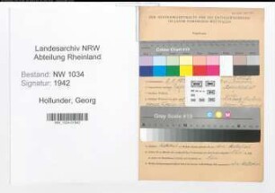 Entnazifizierung Georg Hollunder , geb. 08.08.1891 (Oberst)